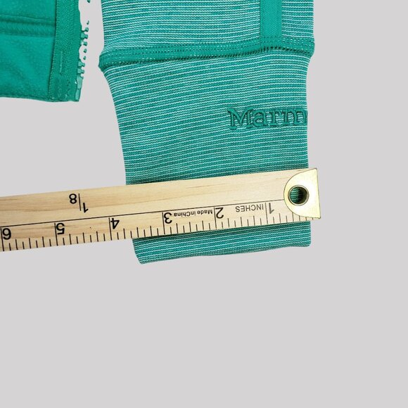 Marmot green zip up cozy fleece lined jacket with pockets Womens XS - Picture 10 of 12